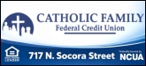 Catholic Family Federal Credit Union Sponsorship Banner