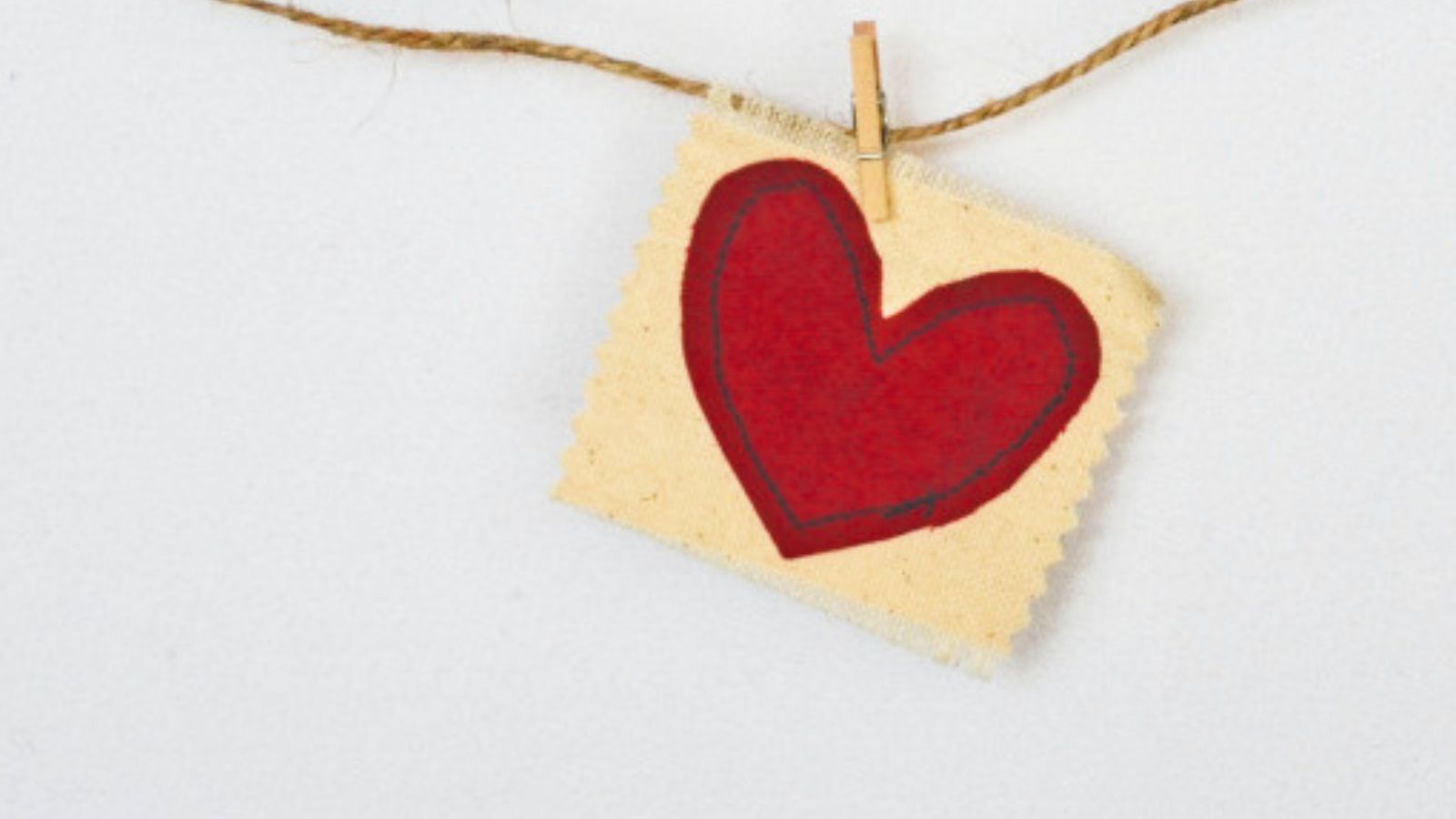 heart drawing on a string